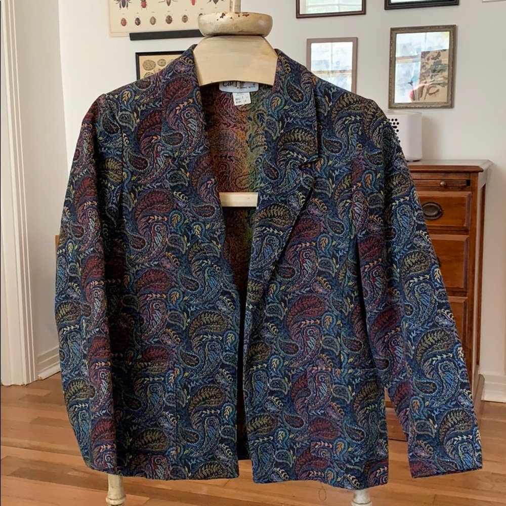 Vintage Carpet Paisley Print Blazer